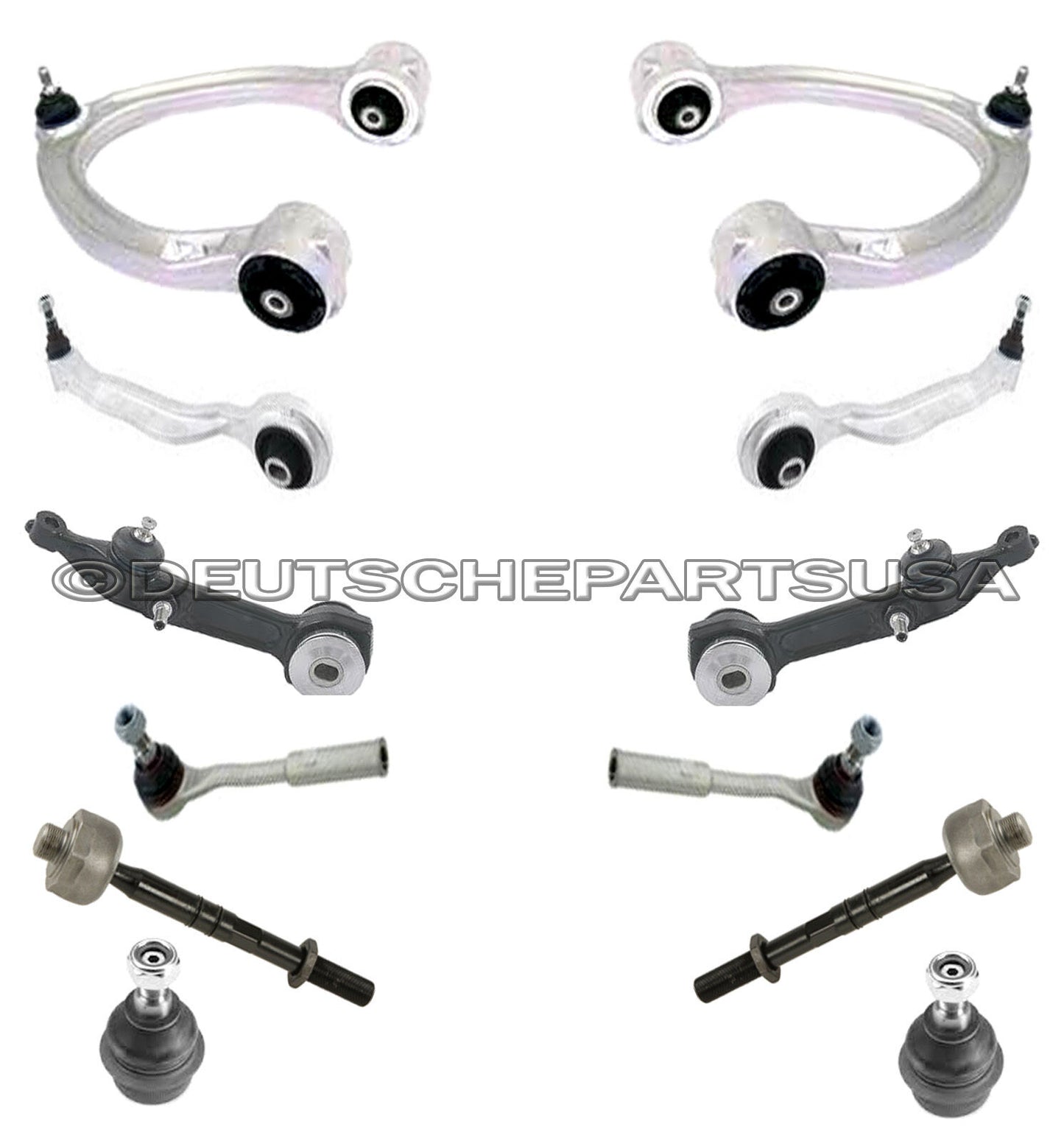 Mercedes W220 S500 S430 Upper Lower Control Arms Ball Joints SUSPENSION Kit 14