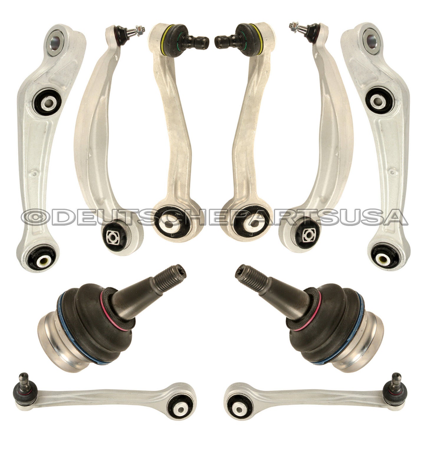 Audi A4 A5 Q5 & Quattro Front UPP+LOW Control Arm Arms Ball Joint SUSPENSION Kit
