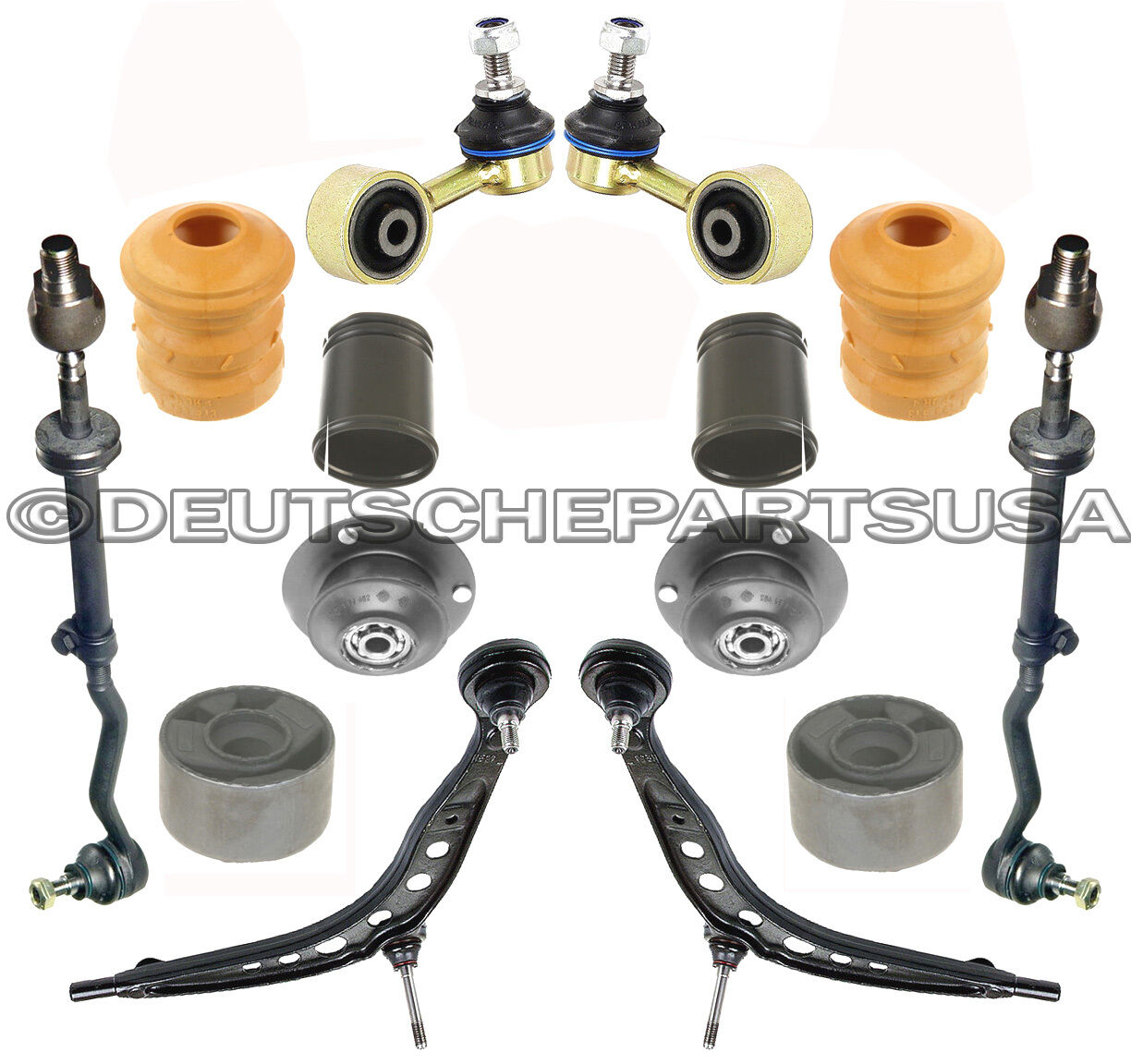 CONTROL ARM ARMS BALL JOINT TIE ROD STRUT MOUNT for BMW E30 SUSPENSION KIT 14