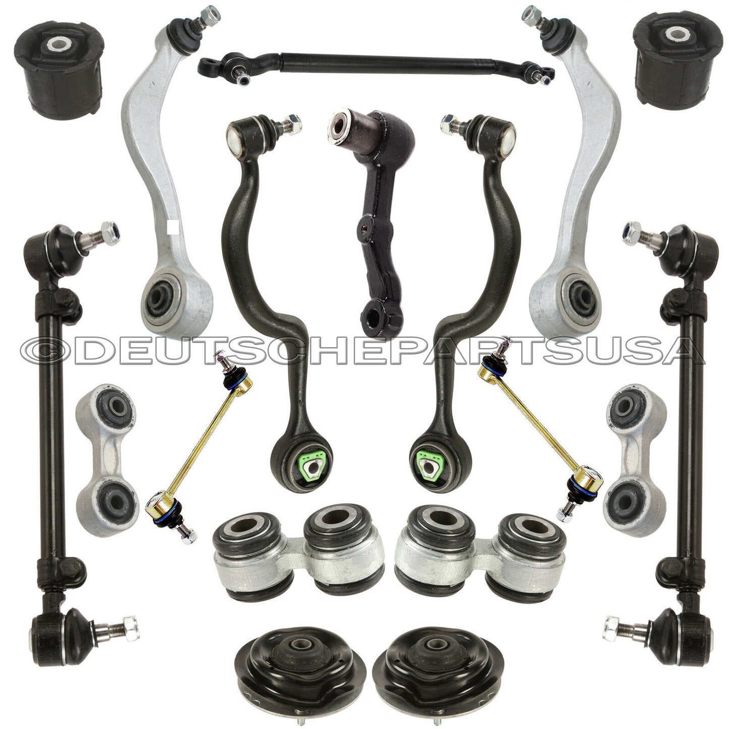 Control Arms Ball Joints Sway Bar Tie Rod Strut Mount SUSPENSION Kit for BMW E34