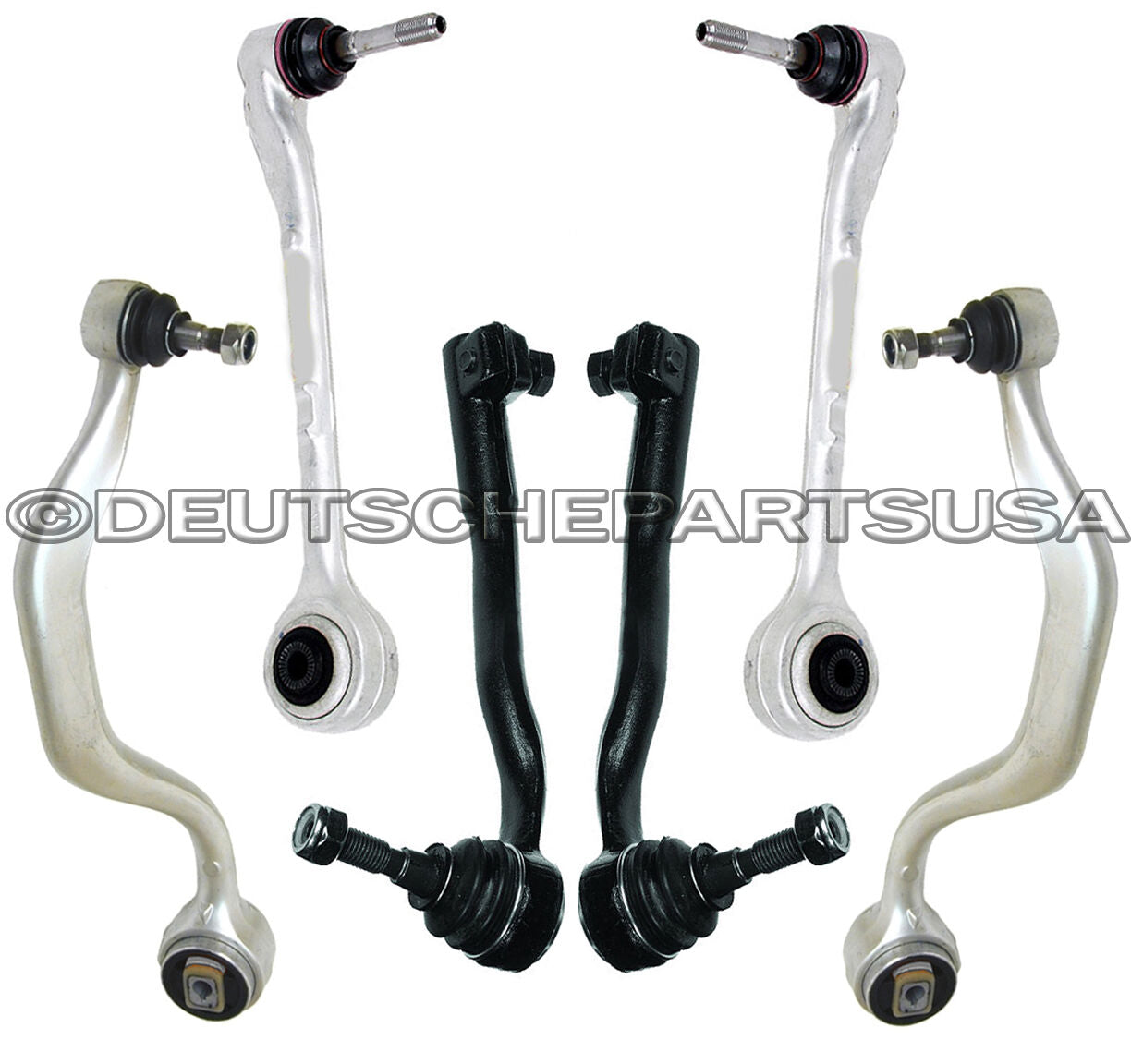 UPPER THRUST LOWER CONTROL ARMS BALL JOINT TIE ROD KIT 6 for BMW E39 540i 540iT