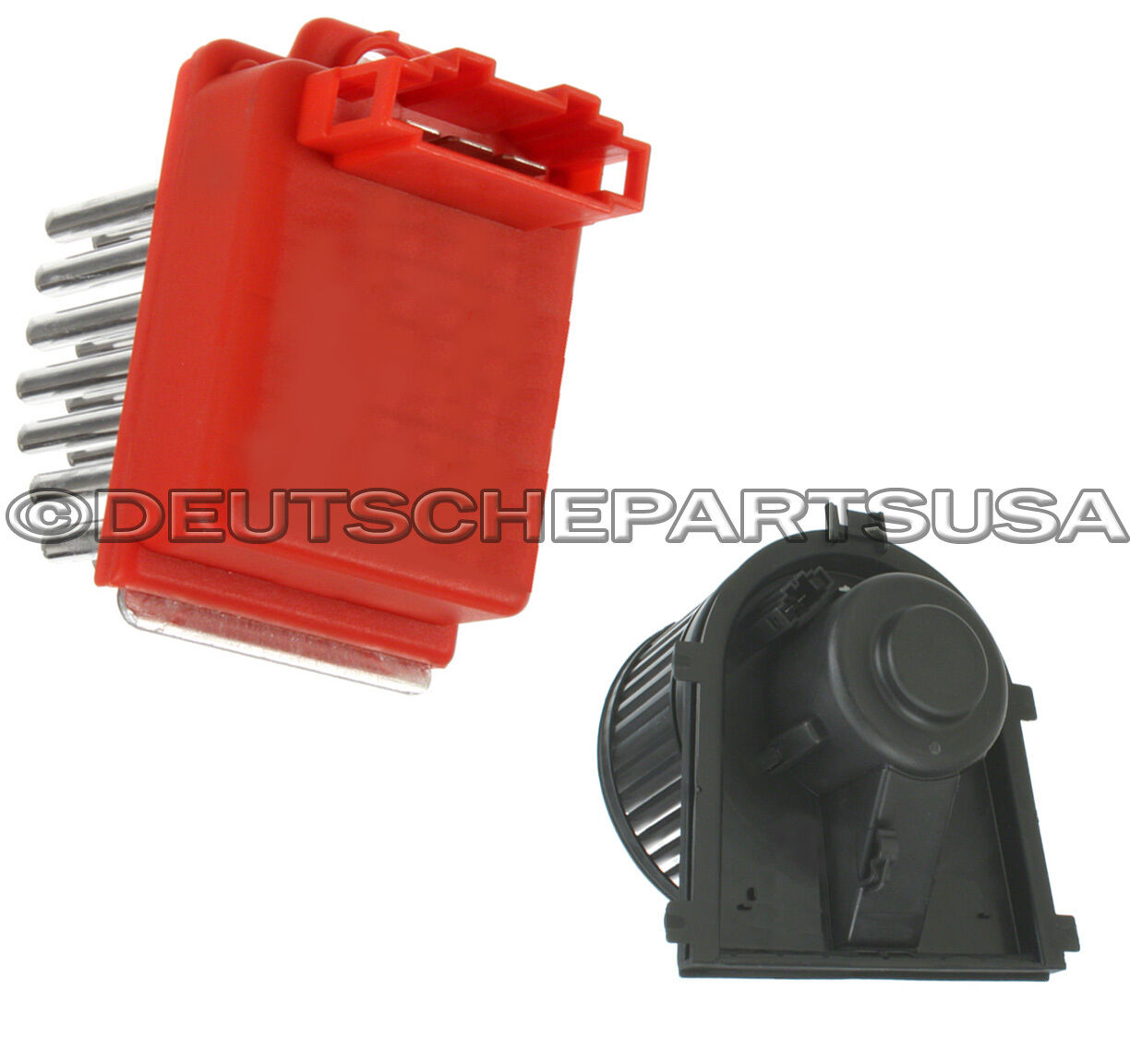 HEATER BLOWER MOTOR + RESISTOR for PORSCHE 911 996 987 BOXSTER CAYMAN SET of 2