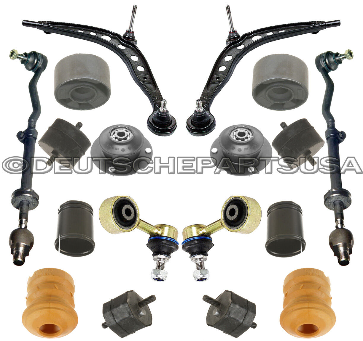 CONTROL ARM TIE ROD ENGINE MOTOR STRUT MOUNT for BMW E30 325i SUSPENSION KIT 18