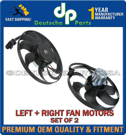 VOLKSWAGEN GOLF JETTA AUDI TT QUATTRO AUXILIARY FAN ASSEMBLY LEFT + RIGHT KIT