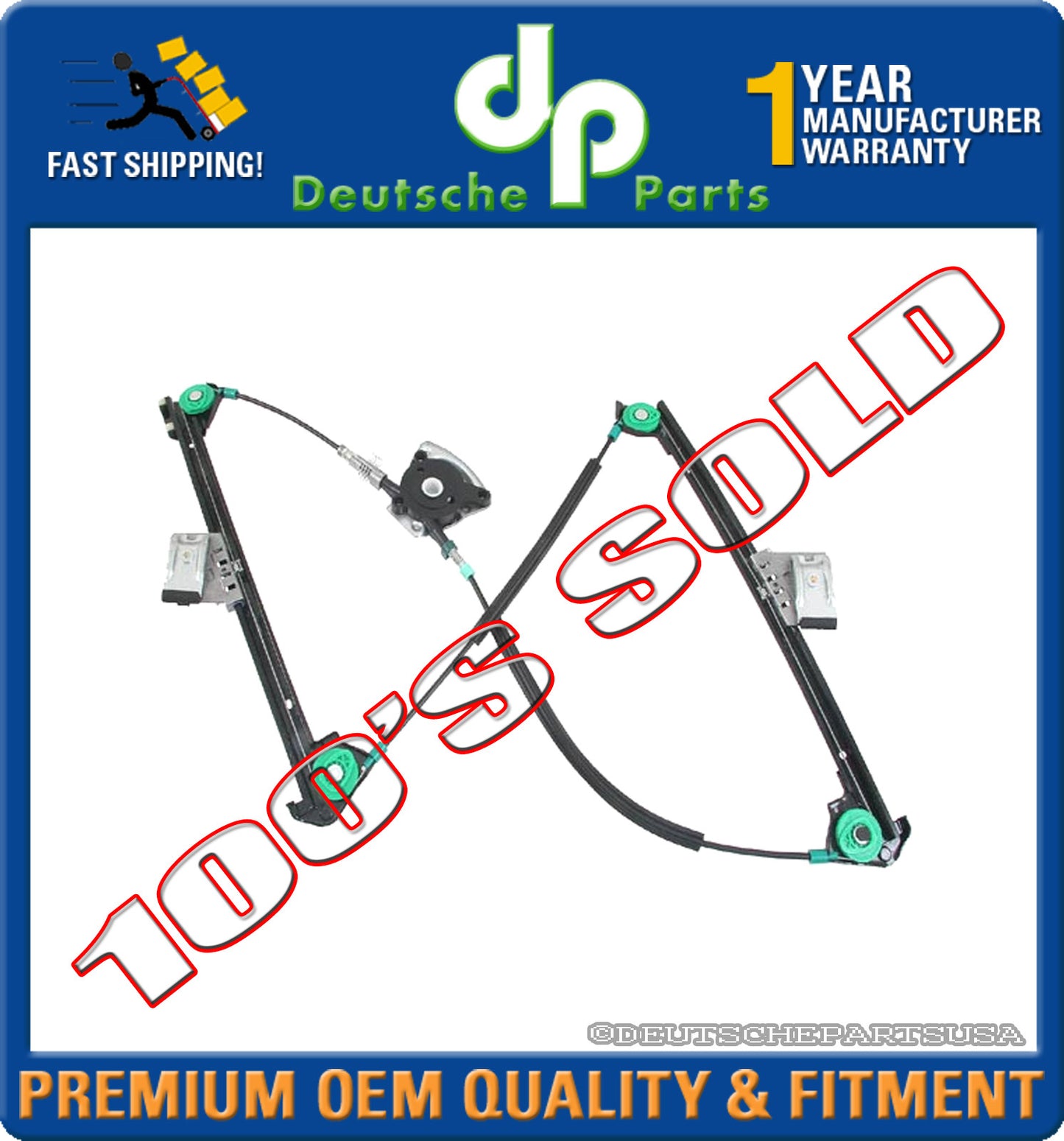 PORSCHE BOXSTER 911 996 POWER WINDOW REGULATOR RIGHT 99654207604 996 542 076 04