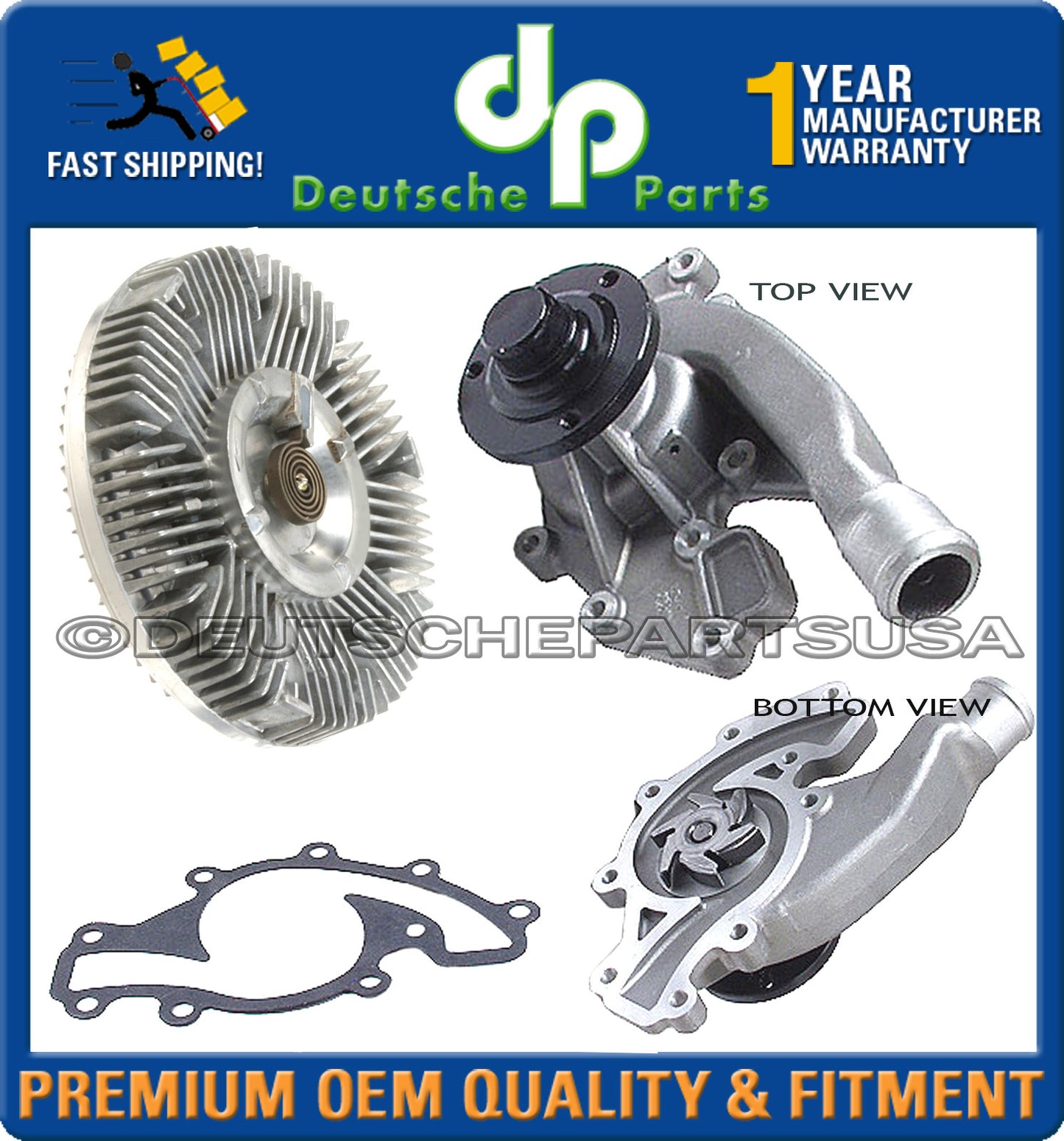 RANGE ROVER DISCOVERY RADIATOR FAN CLUTCH WATER PUMP STC4378 + ERR4378 SET 3