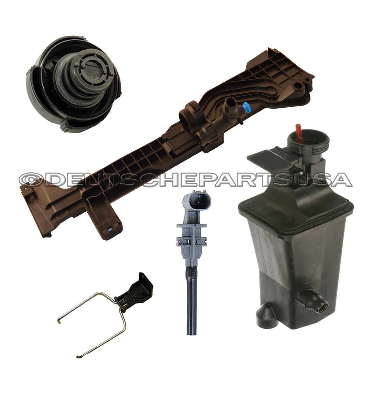 EXPANSION TANK RETAINER PLATE + tank + SENSOR + CAP for BMW E53 X5 MANUAL KIT 5