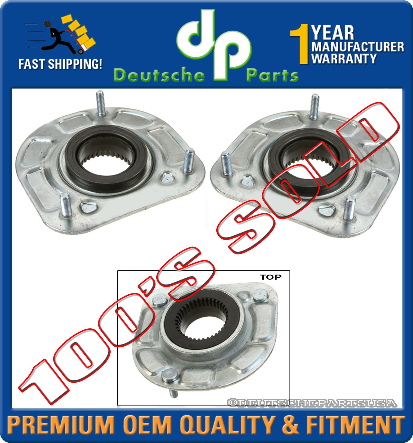 VOLVO S60 S80 V70 XC90 STRUT SHOCK MOUNT MOUNTS BEARING 2 x 30714968 / 8634457