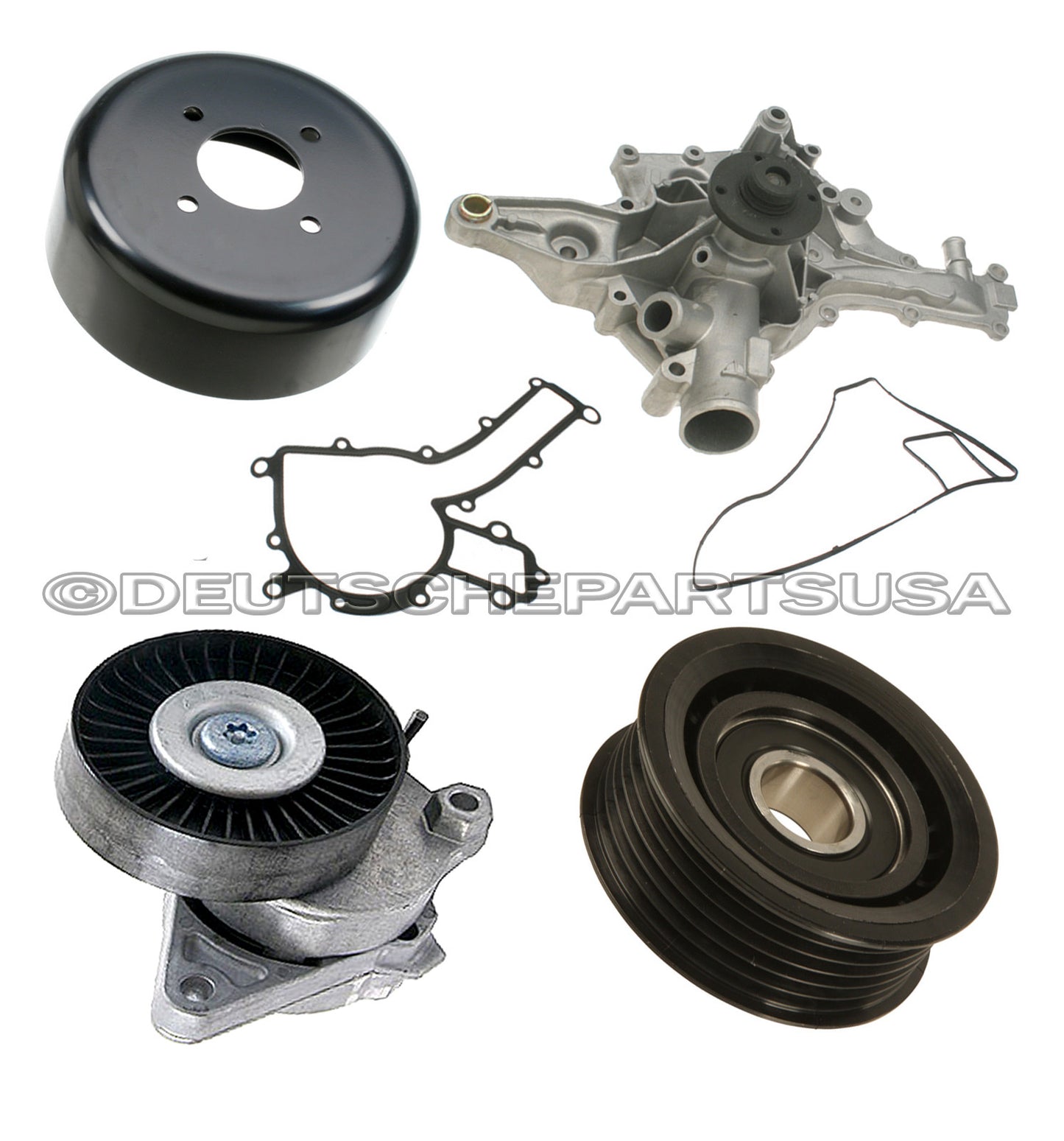 MERCEDES W163 W210 W208 W220  WATER PUMP Belt Idler Pulley + Tensioner Set - 4