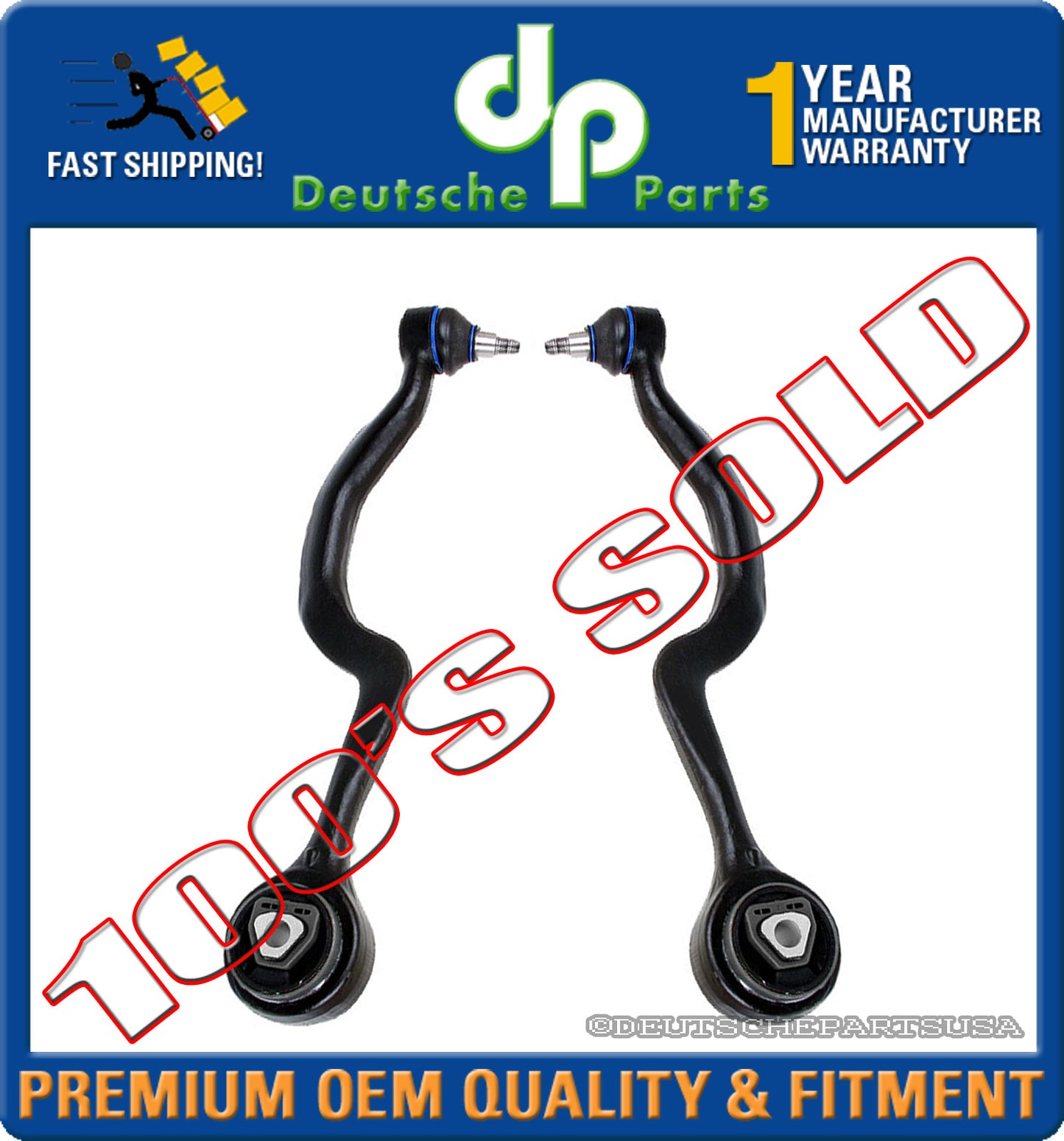FRONT UPPER CONTROL ARM ARMS L+R 31121141097 + 31121141098 PAIR for BMW E34 525i