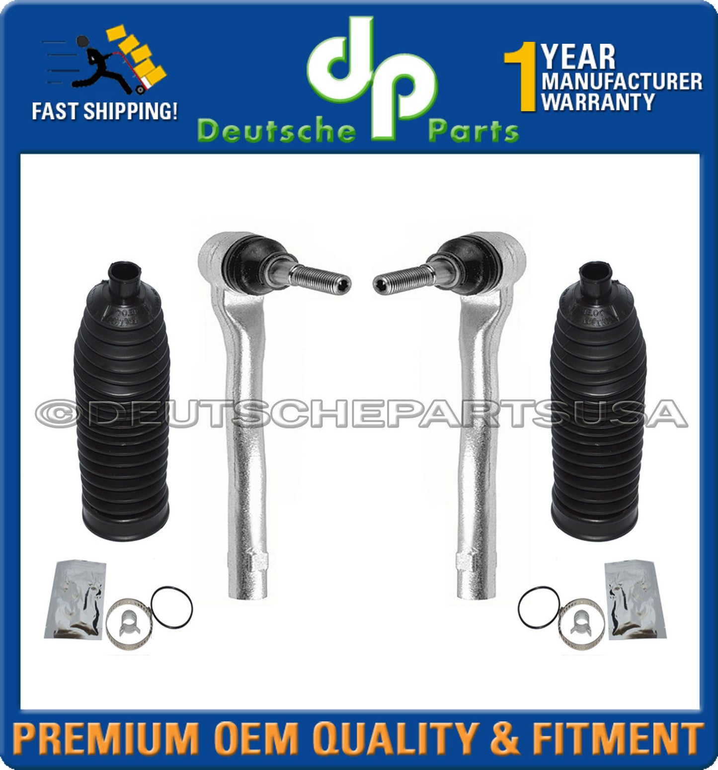 Mercedes W164 ML350 ML550 GL450 STEERING Tie Rod Rods Outer RACK BOOT KIT 4pc