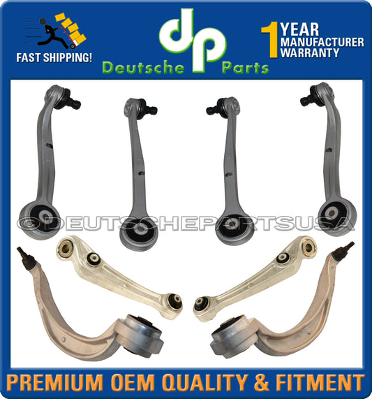 Porsche Macan Front UPPER LOWER Forward Rearward Control Arms Ball Joints Set 8