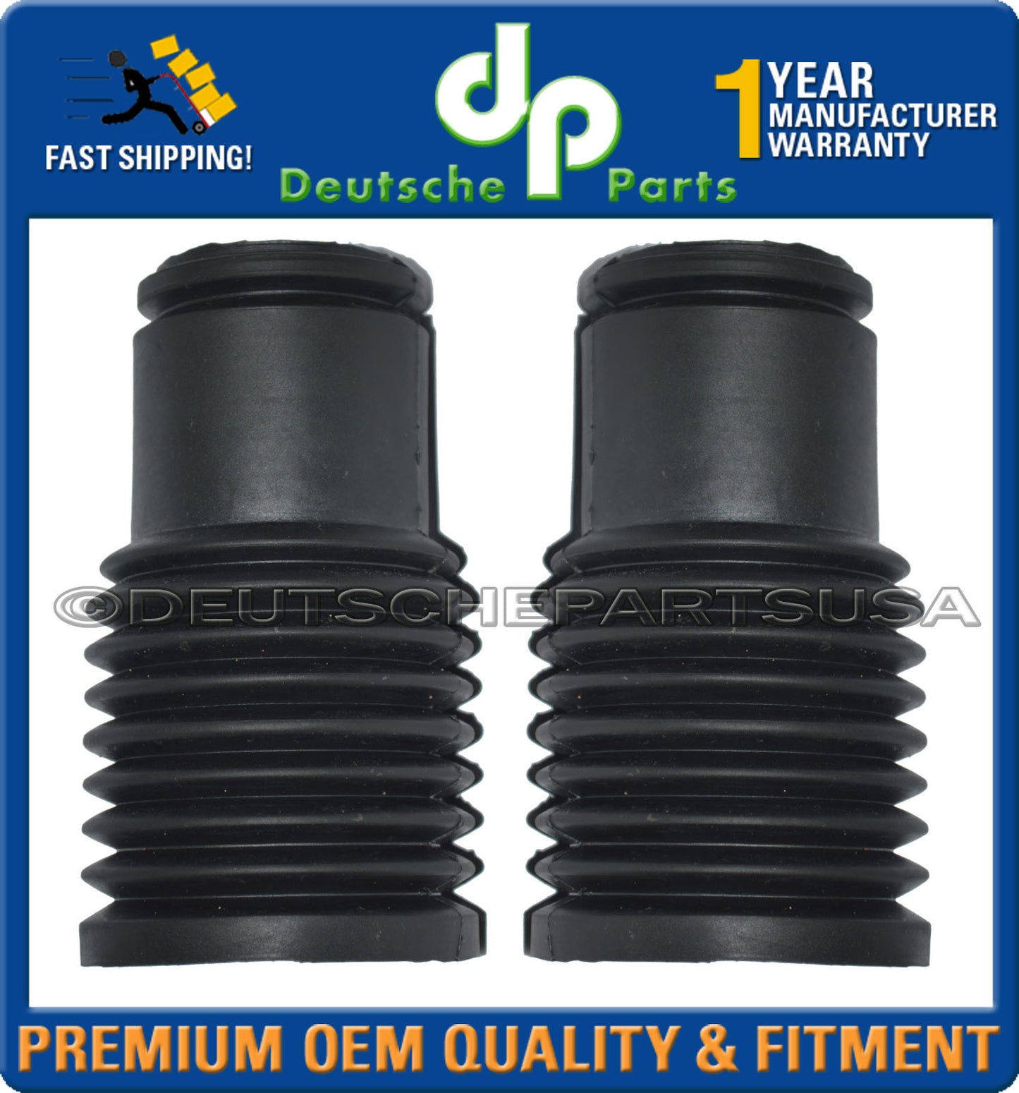 PORSCHE 986 BOXSTER REAR STRUT SHOCK MOUNT BUMP STOPS DUST BELLOWS L+R SET OF 4