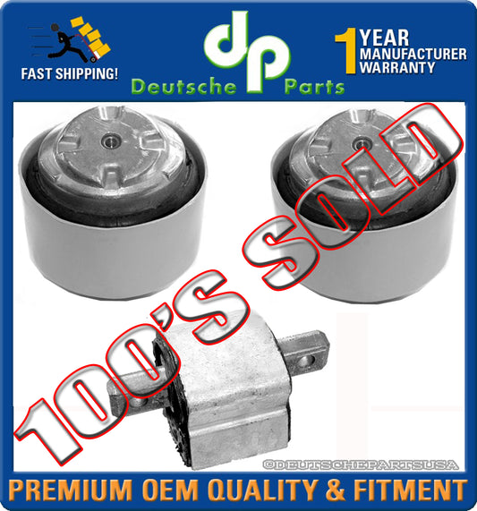 Mercedes W211 E240 Engine Motor Transmission Mount Mounts 2002 - 2008 Set 3