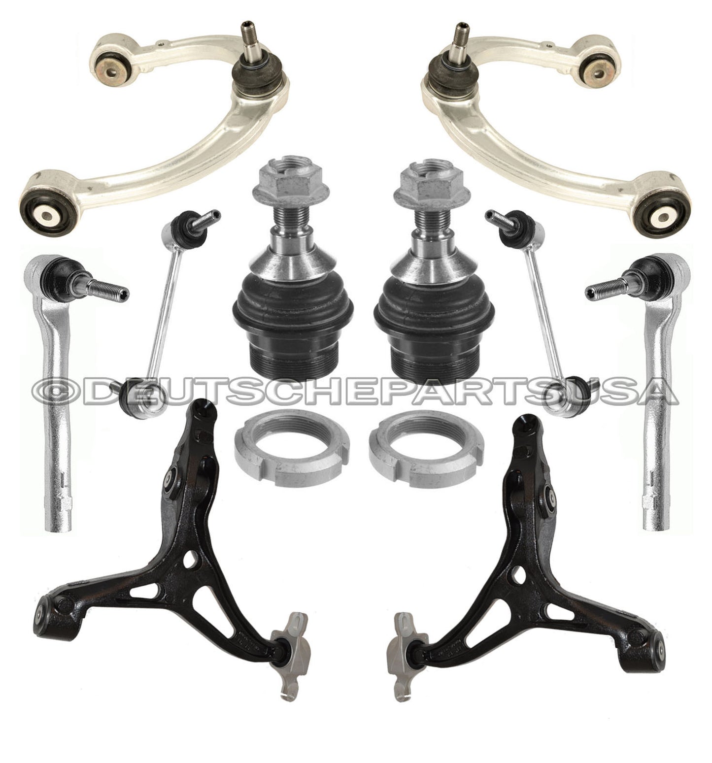 Mercedes W164 ML GL UPPER LOWER Control Arms Ball JointS Bushings SUSPENSION Kit