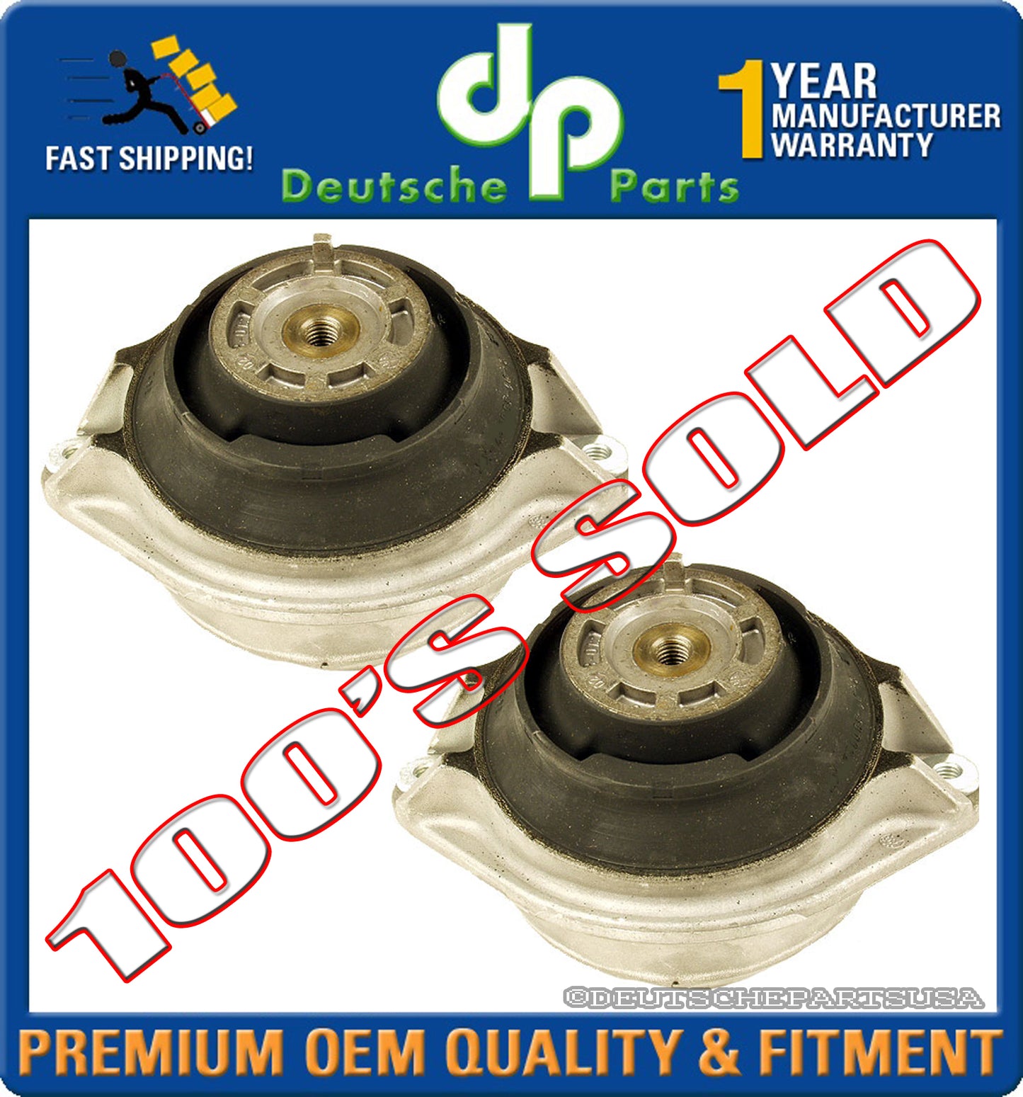 Mercedes Benz W124 W129 S350 S320 Engine Motor Mount Mounts 140 240 22 17 SET 2