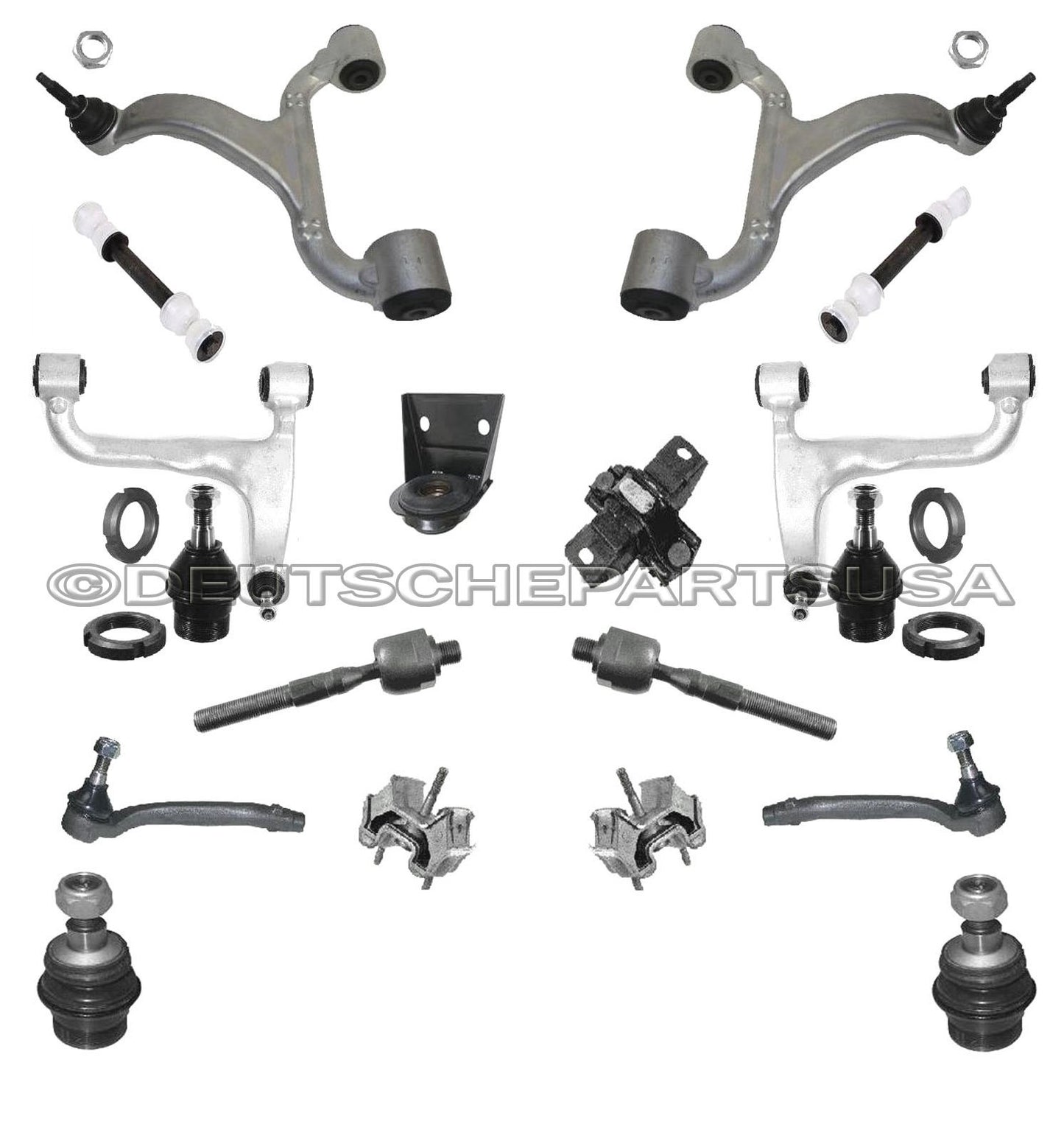 Mercedes W163 ML Control Arm Ball Joint Bushing Engine Trans Mounts Tie Rod Kit