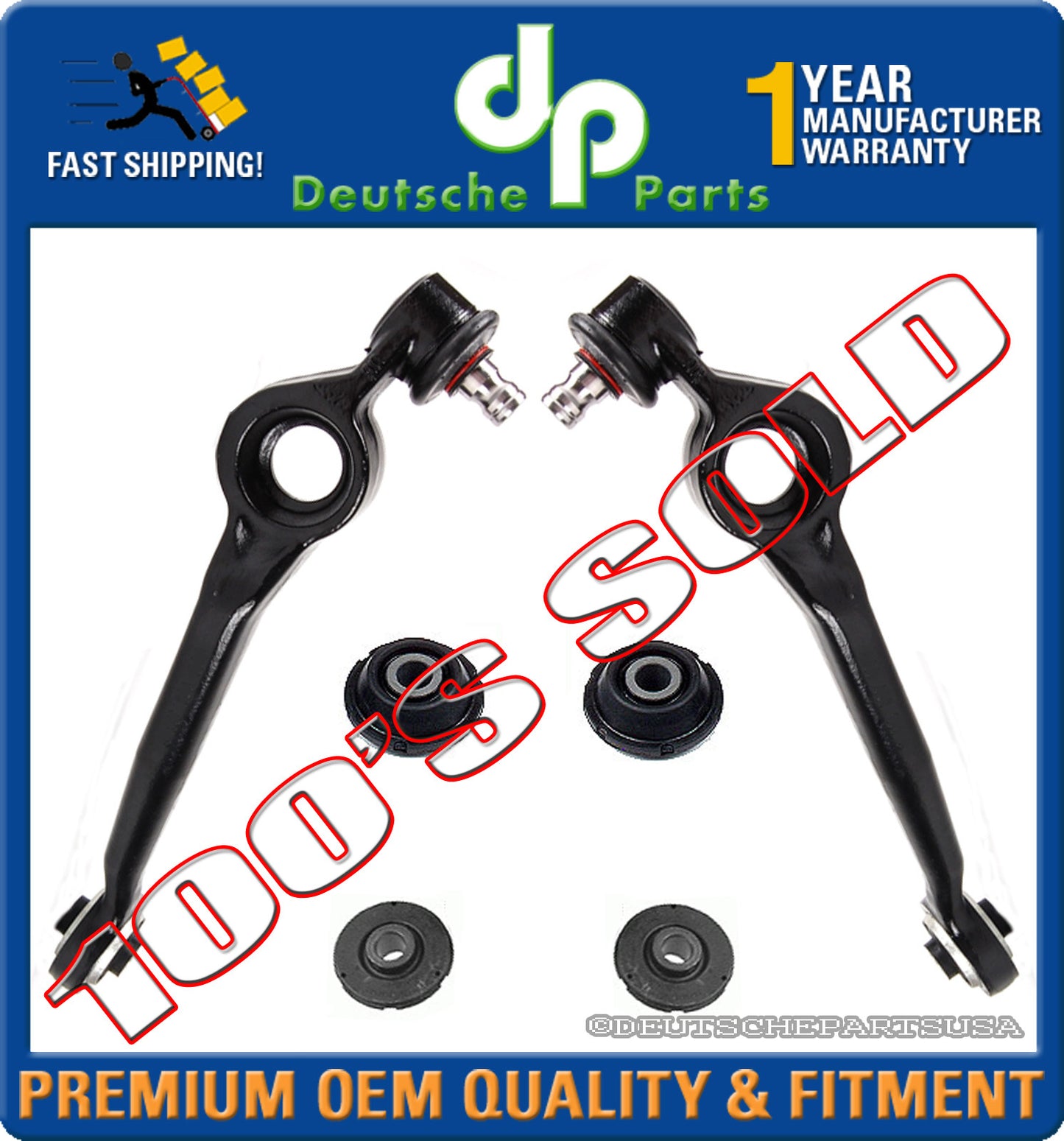 AUDI A6 S4 S6 100 QUATTRO CONTROL ARM ARMS BALL JOINT BUSHING BUSHINGS SET