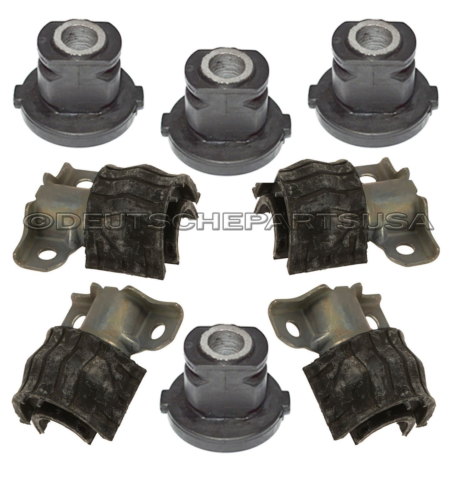 SWAY STABILIZER BAR LINK + STEERING RACK MOUNT Bushings Mercedes W164 GL ML 10pc