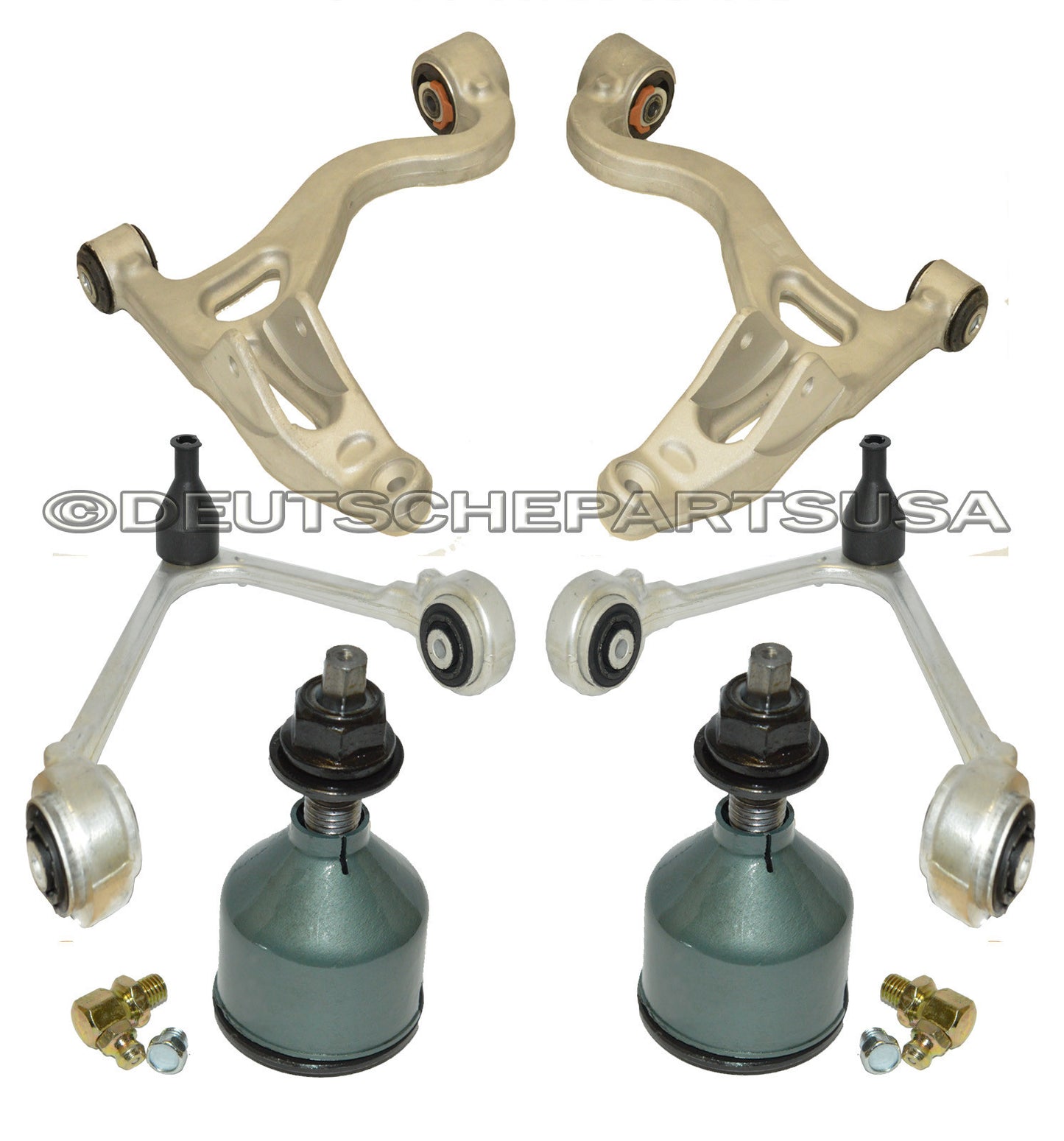 JAGUAR S TYPE Front Control Arm Arms Ball Joints Tie Rod Rods SUSPENSION KIT 12