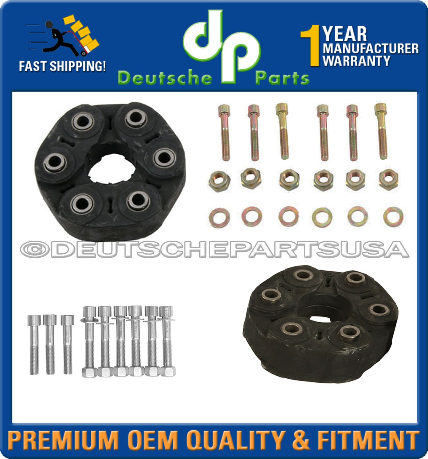 MERCEDES Benz W203 W211 Front+Rear Driveshaft Flex Disc Joint 4Matic Set of 2