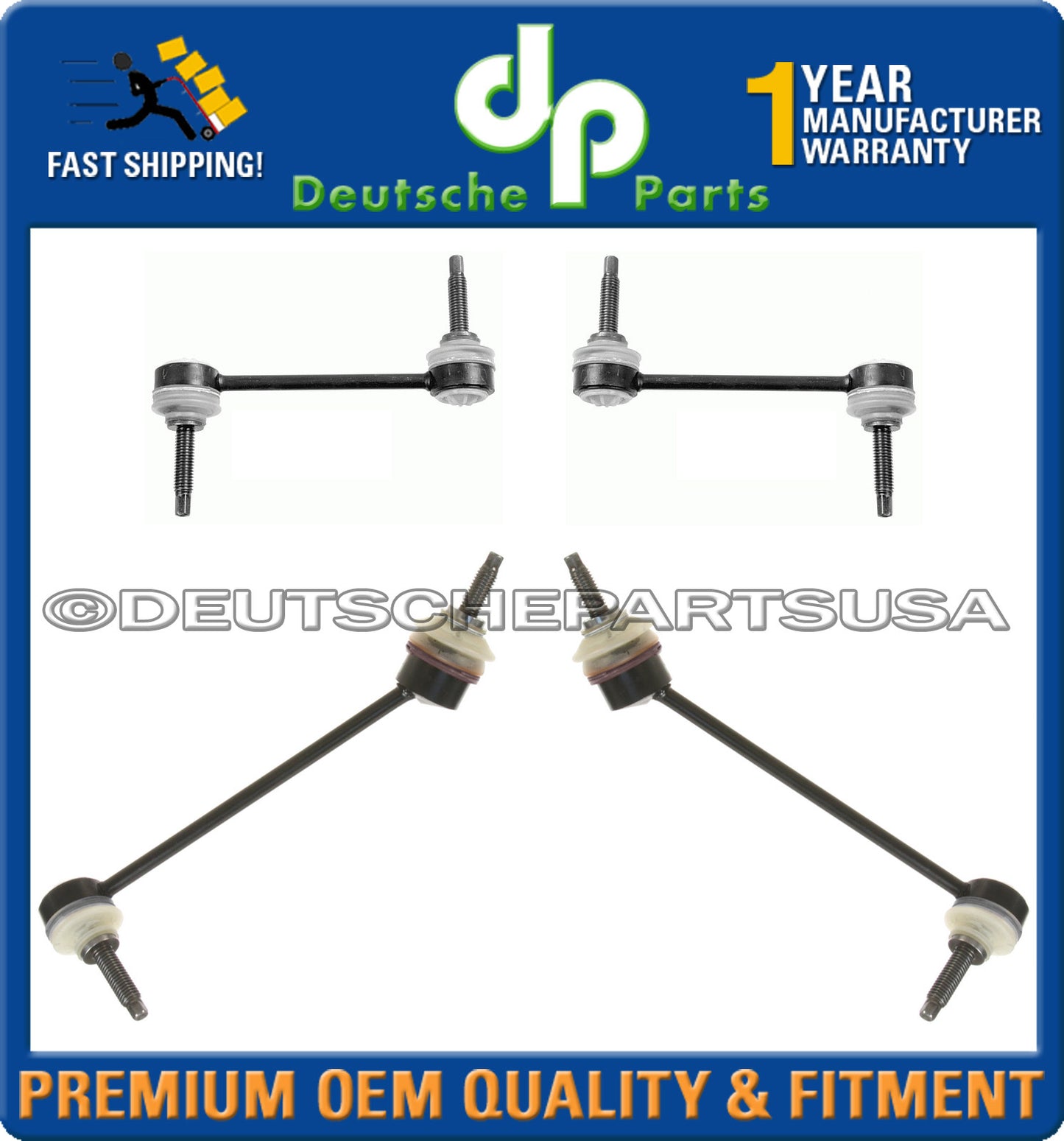 JAGUAR S-TYPE FRONT + REAR STABILIZER SWAY BAR LINK LINKS LEFT + RIGHT SET 4