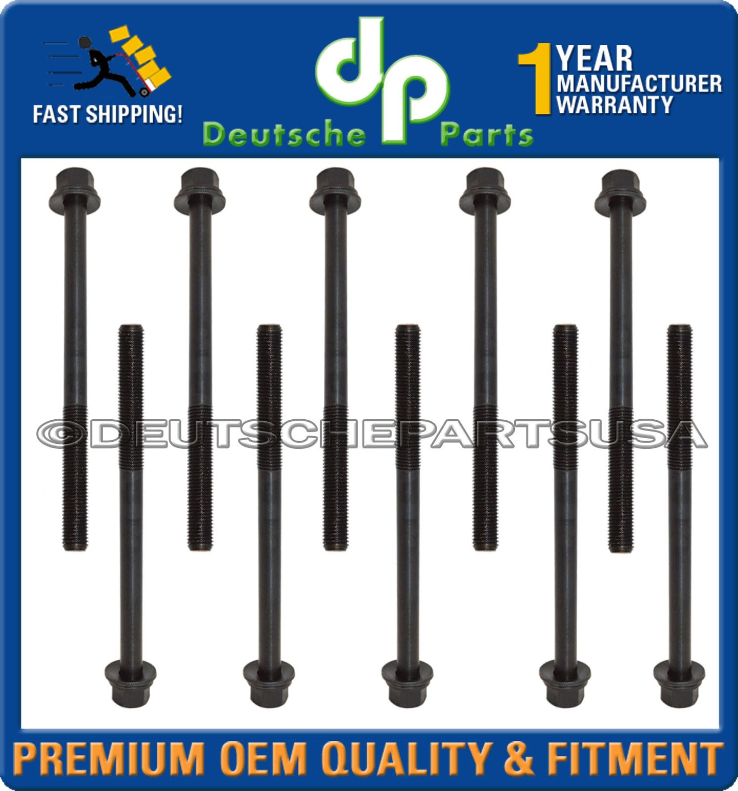 Cyl. Head Bolt Set For 88-05 Honda Civic CRX 1.7L 90005PM3003 set of 10