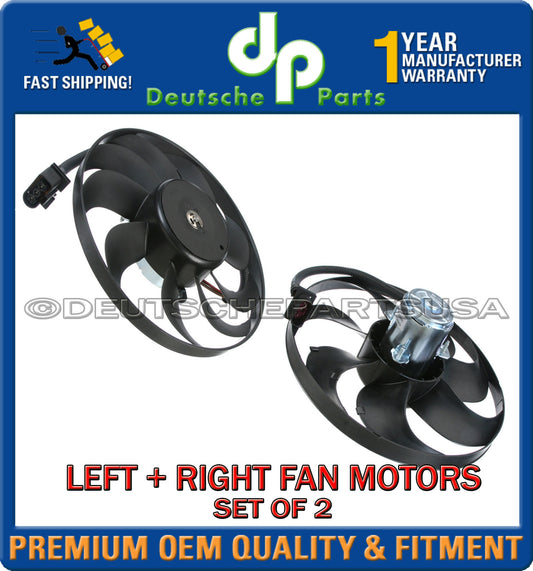 VOLKSWAGEN GOLF JETTA AUDI TT QUATTRO AUXILIARY FAN ASSEMBLY LEFT + RIGHT KIT