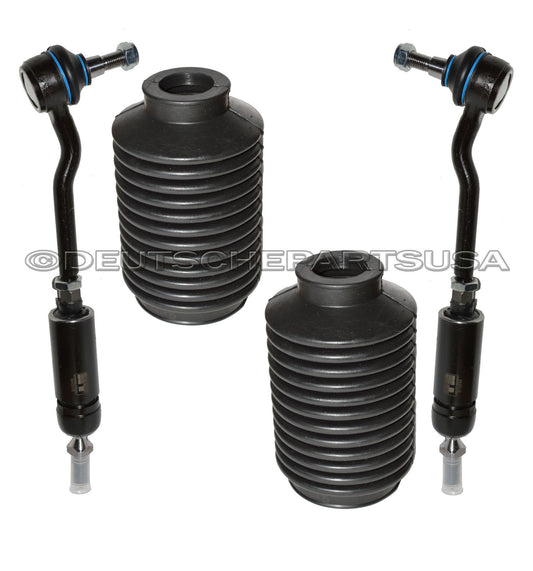 Porsche 993 911 STEERING Tie Rod Rods Inner Outer Rack boot 99334703103 KIT 4 PC