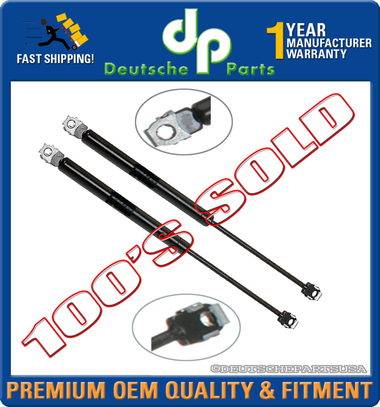 HOOD SHOCK / LIFT SUPPORT DAMPER STRUT STRUTS SET L+R for BMW E36 318i 320i 325i