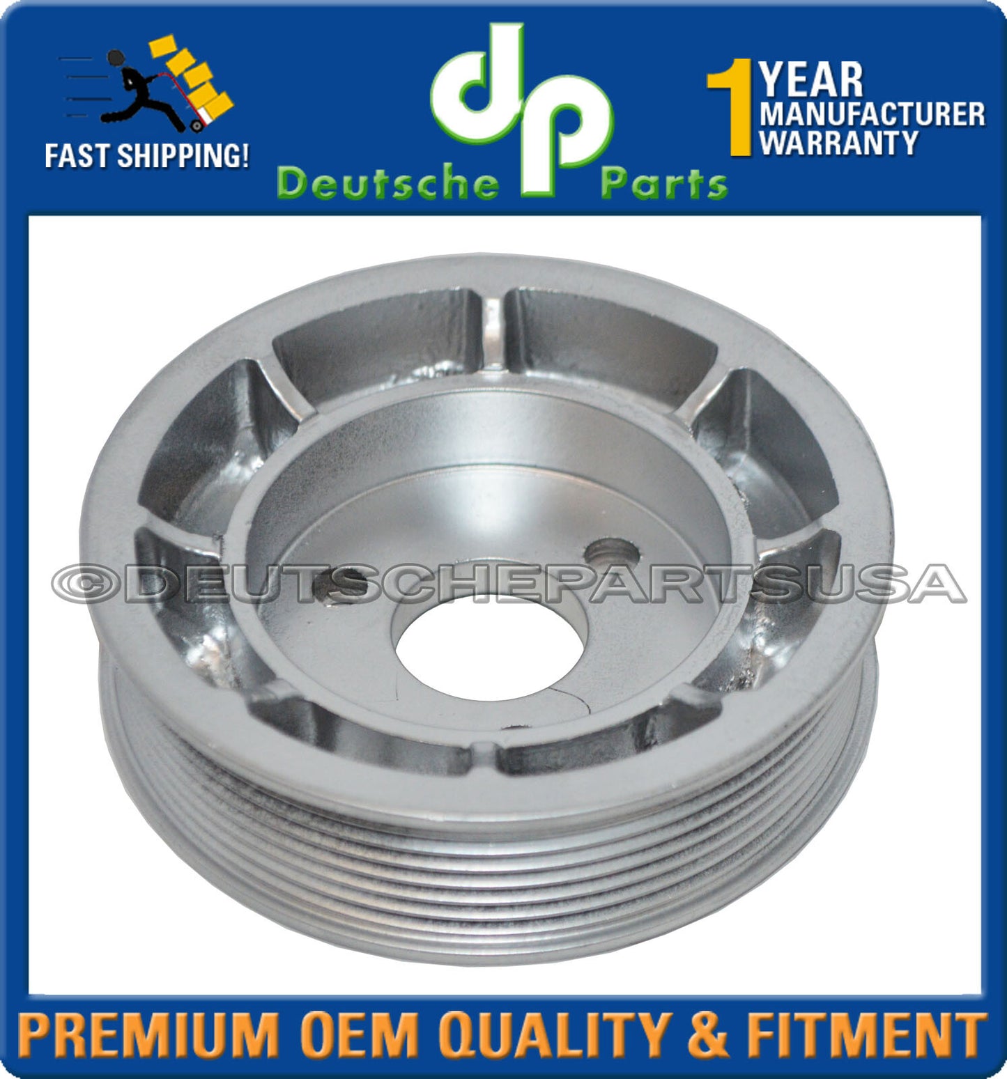 BMW E82 E88 E90 E91 E92 E93 P/S Power Steering Pump Pulley 32427553955 SILVER HD