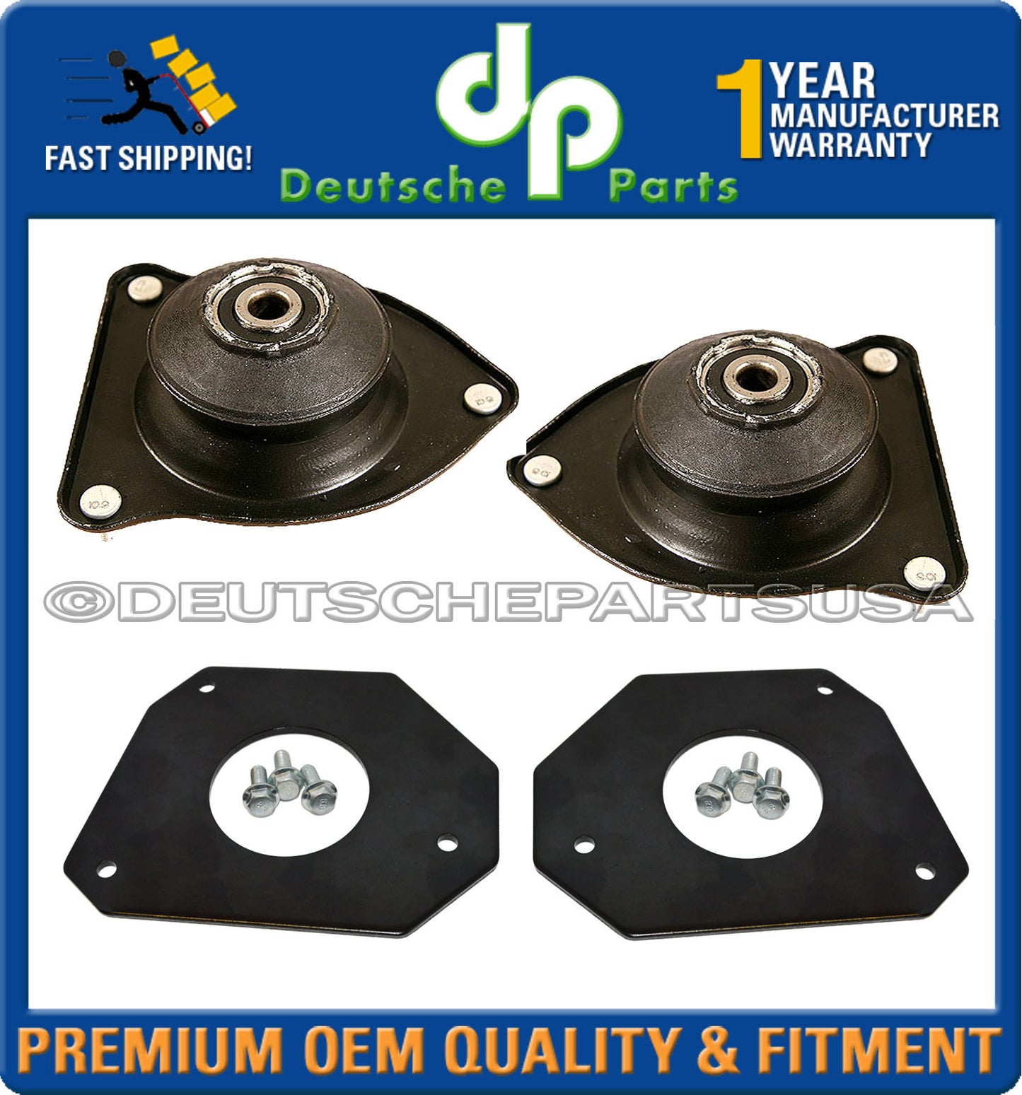 MINI COOPER FRONT STRUT SHOCK MOUNT BEARING + REINFORCEMENT PLATES 31306778833