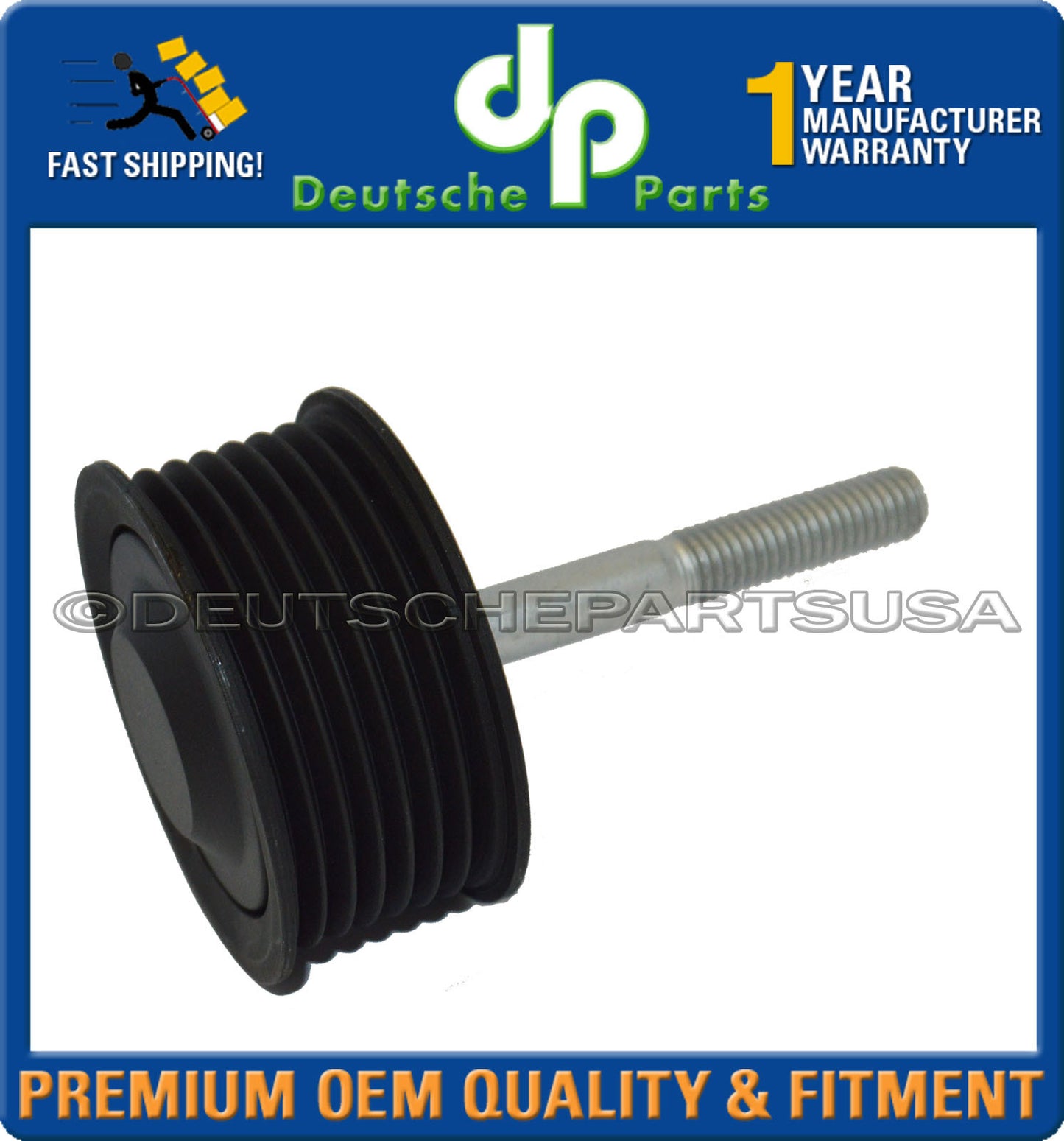 Porsche Cayenne Panamera Drive Belt Idler Pulley Belt Tensioner w/Arm Belt Set 4