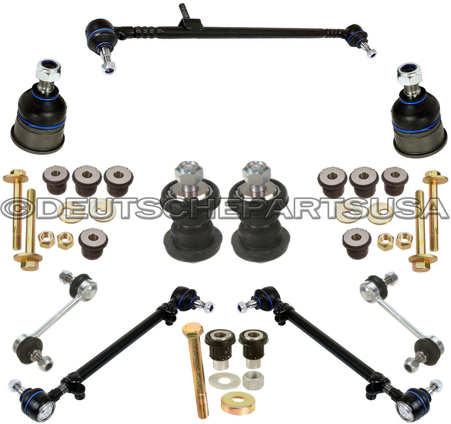 MERCEDES W115 230 250 220 280 SWAY BAR DRAG LINK TIE ROD BALL JOINT BUSHING KIT