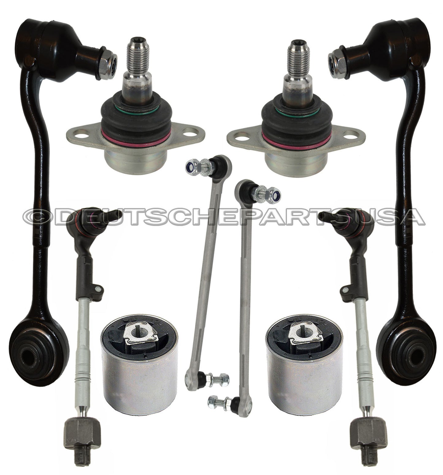 Front Control Arms Ball Joints Tie Rods Bushing for BMW E90 Xi xDrive Kit 10