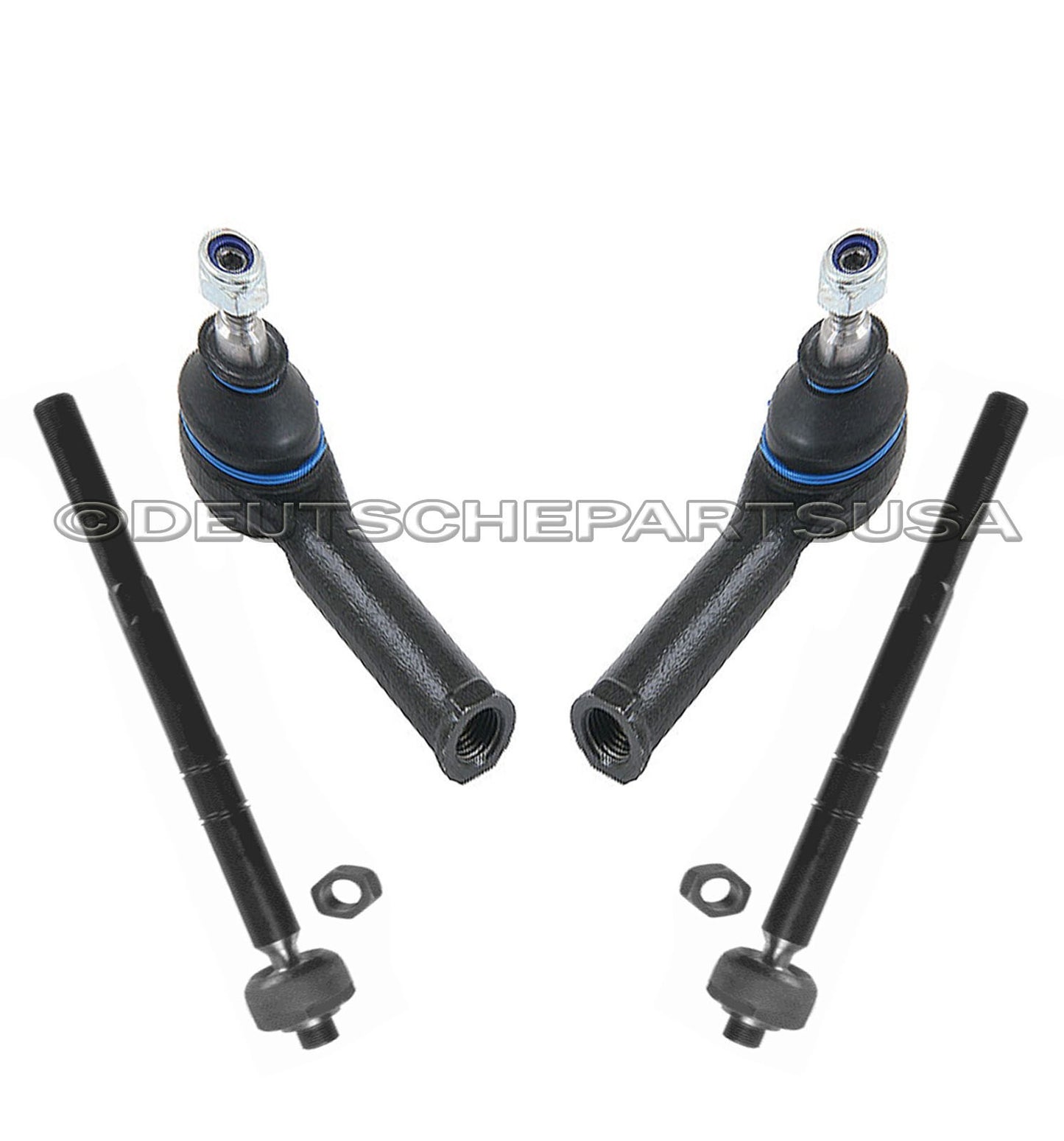 Front Tie Rod Rods INNER + OUTER LEFT + RIGHT for Jaguar X-Type C2S12013 SET 4