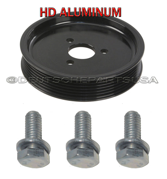Power Steering Pump ALUMINUM Pulley & BOLTS for BMW E46 E39 X5 325i 330i 323i