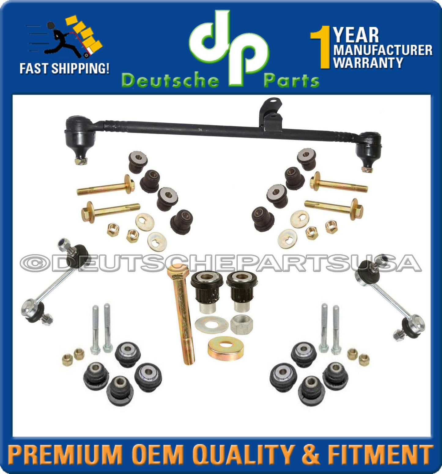 Mercedes R107 350SL Idler Arm Bushing Sway Bar Bump Stop SUSPENSION KIT 12pc
