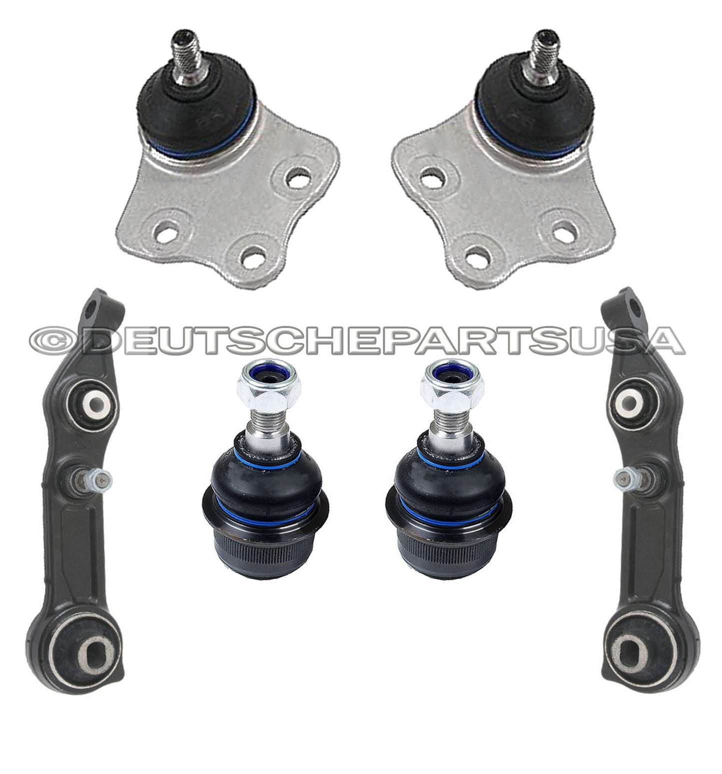 Mercedes W211 W219 Front Lower Control Arms + Upper + Ball Joints SUSPENSION Kit