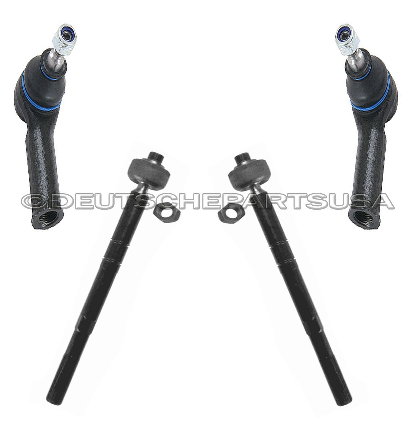 Front Tie Rod Rods INNER + OUTER LEFT + RIGHT for Jaguar X-Type C2S12013 SET 4
