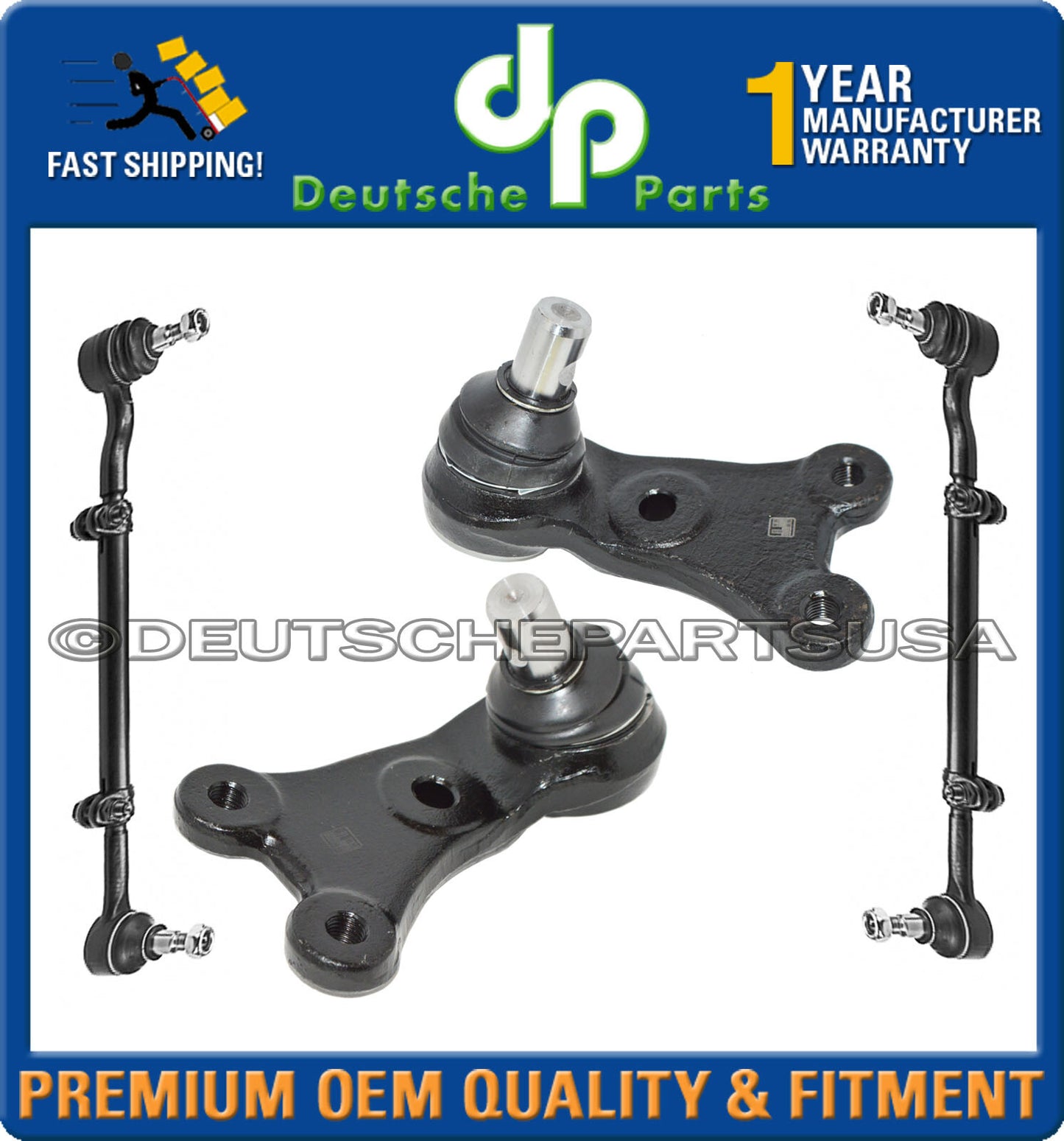 Mercedes 300TD TURBO 4MATIC STEERING TIE ROD BALL JOINTS SET 1986 1987 1988 1989