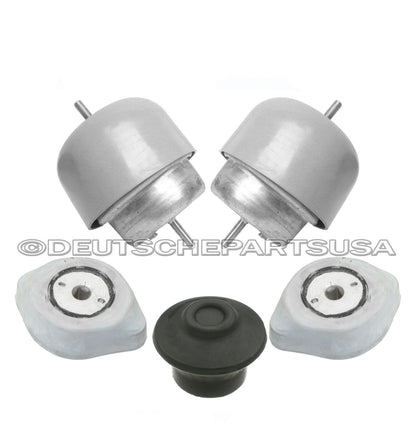 AUDI A6 ALLROAD ENGINE MOTOR + MANUAL TRANSMISSION + SNUB MOUNT MOUNTS L+R SET 5