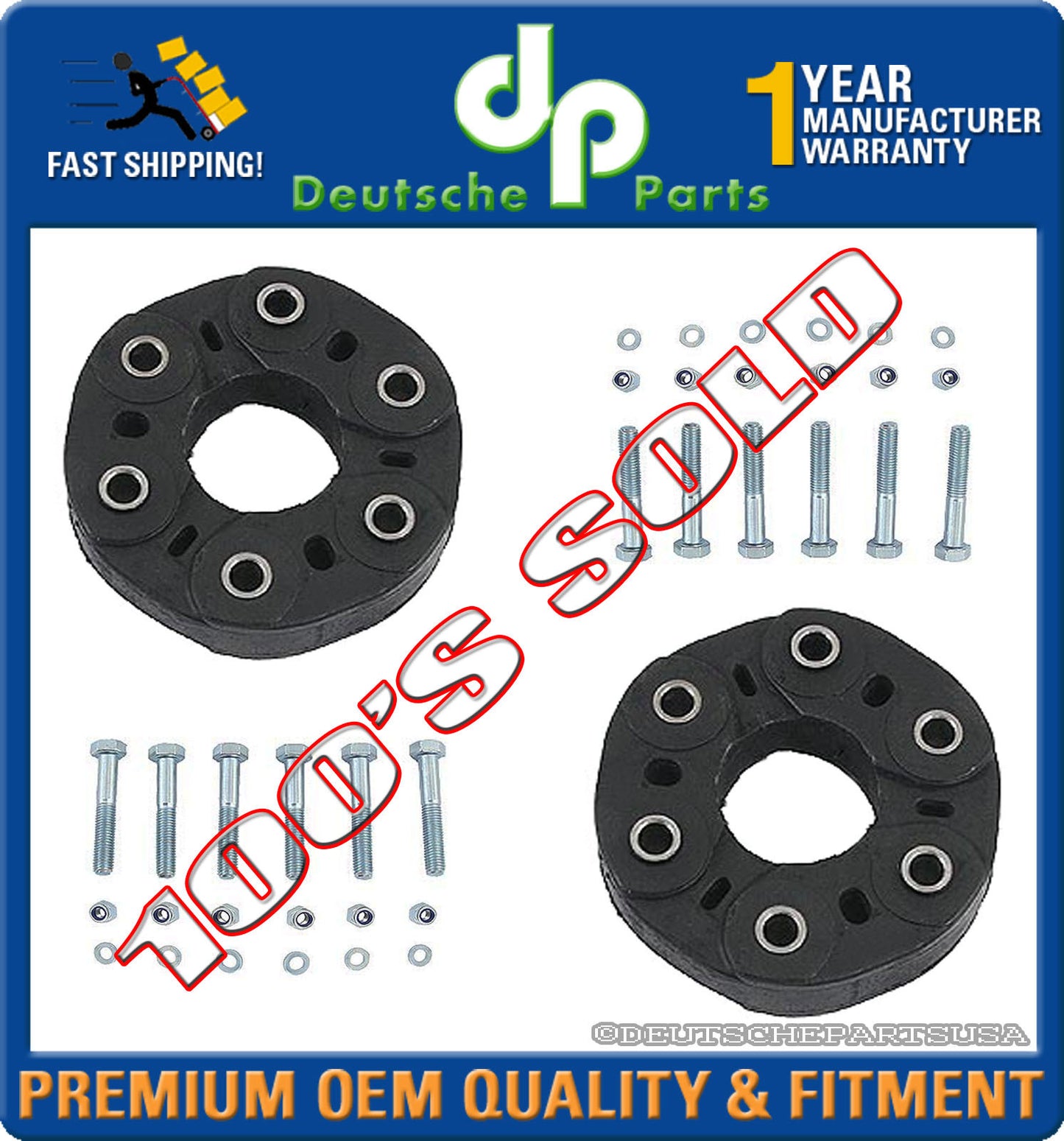 DRIVE SHAFT FLEX JOINT DISC KIT for MERCEDES FRONT + REAR 2 x 2304100115 SET 2
