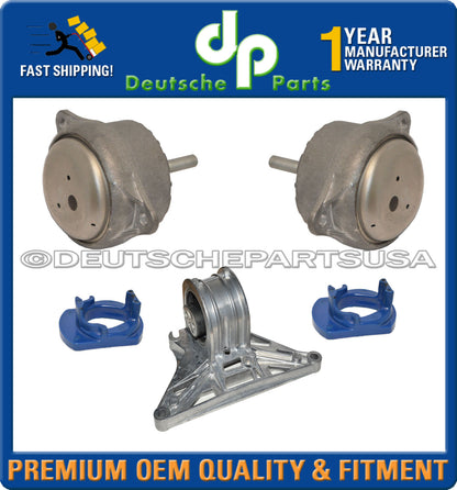 Manual Transmission Center Engine Motor Mount Inserts Porsche 986 Boxster Set 5