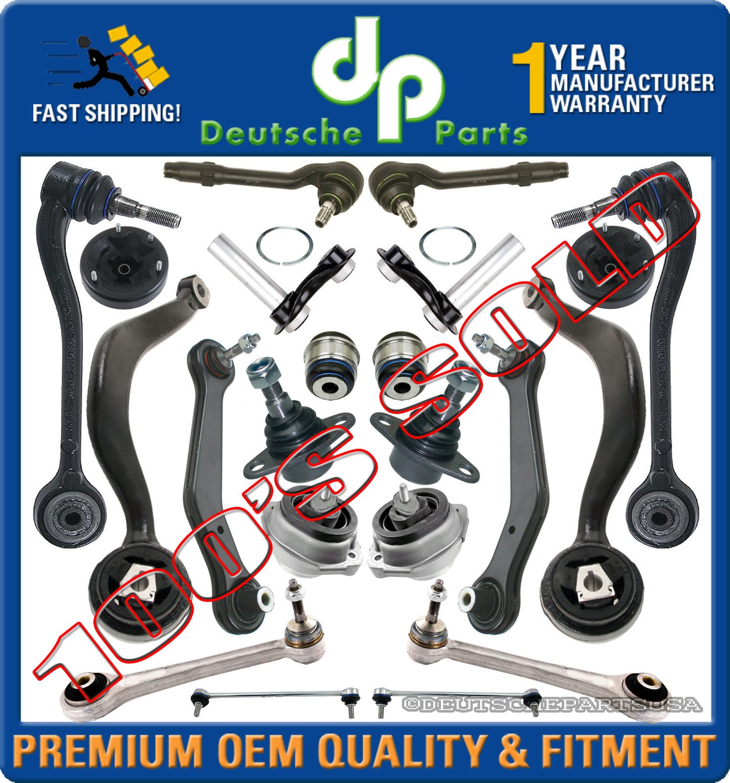 CONTROL ARM TIE ROD SWAY BAR STRUT ENGINE MOUNTS SUSPENSION KIT for BMW E53 X5