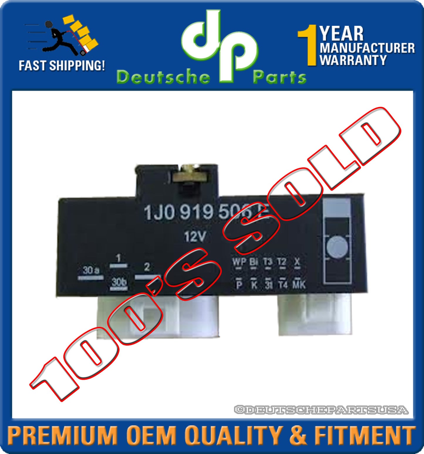 AUDI TT A4 VW GOLF JETTA BEETLE FAN CONTROL UNIT RELAY 1J0919506E / 1J0919506H