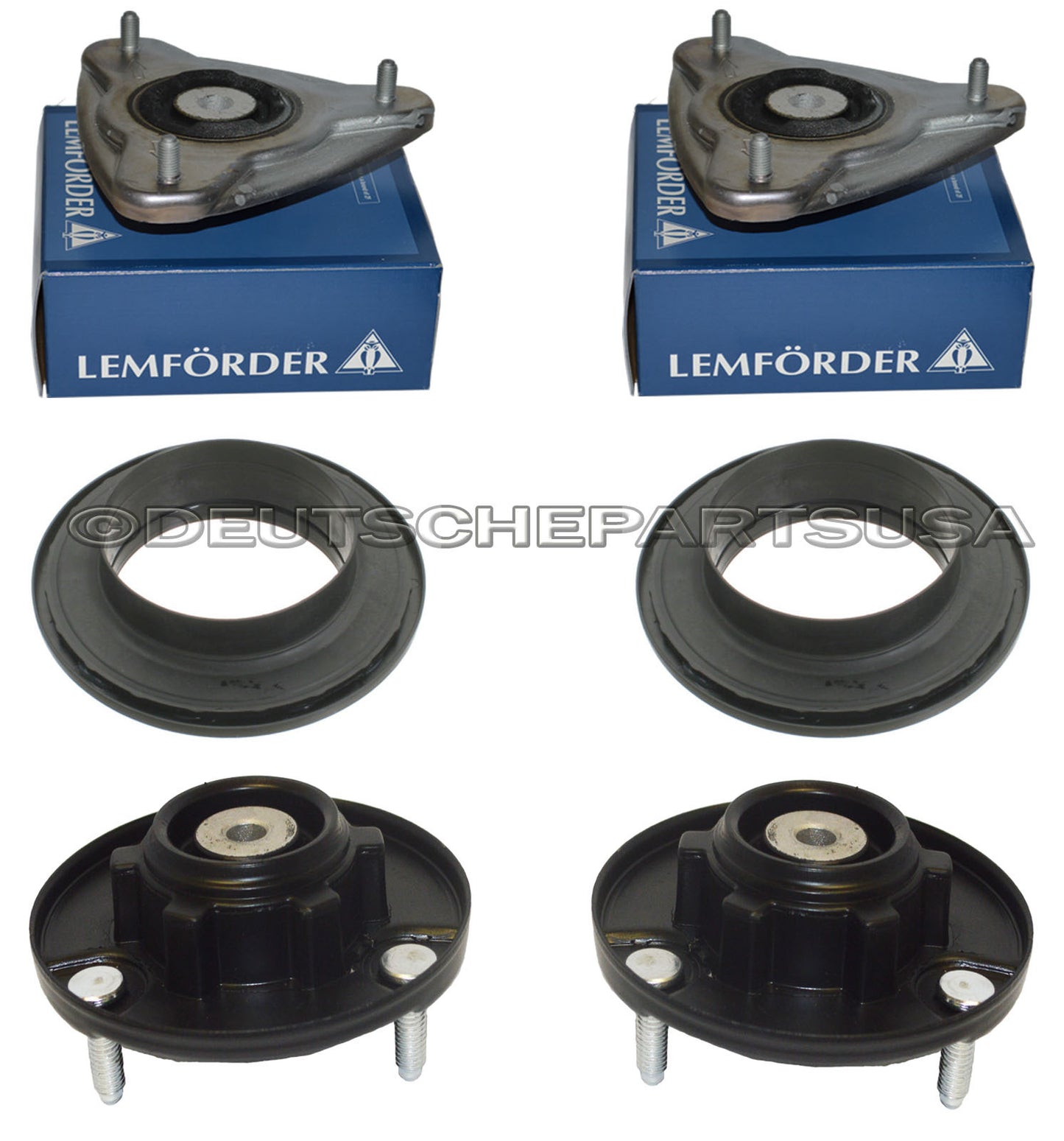 Porsche 911 996 Front + Rear Upper Strut Mount Mounts + Bearing Bearings Set 6