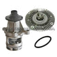 ENGINE WATER PUMP METAL IMPELLER + GASKET + RADIATOR FAN CLUTCH 3 PC for BMW E36