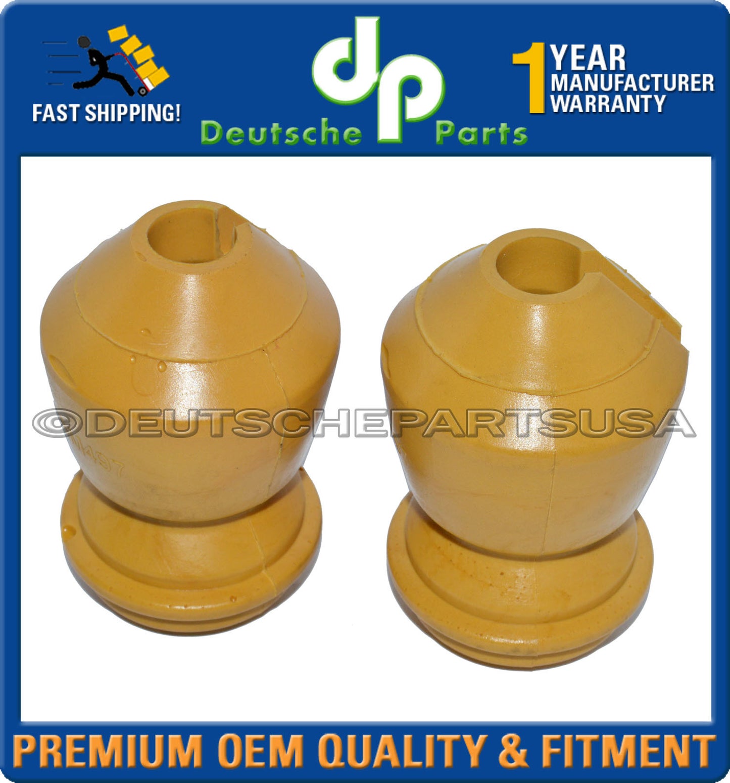 PORSCHE 944 968 Front L + R Rubber Bump Stop (Bushing) for Strut 95134352700 Set
