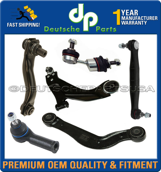 Jaguar X-Type FRONT+REAR CONTROL ARM BALL JOINT+Tie Rod Sway Bar Link LH Kit 6